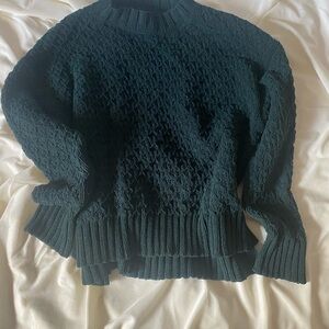 a new day Women's Dark Green Textured Sweater